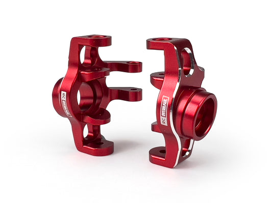Front Hubs, Red Aluminum, 1/18 Grom