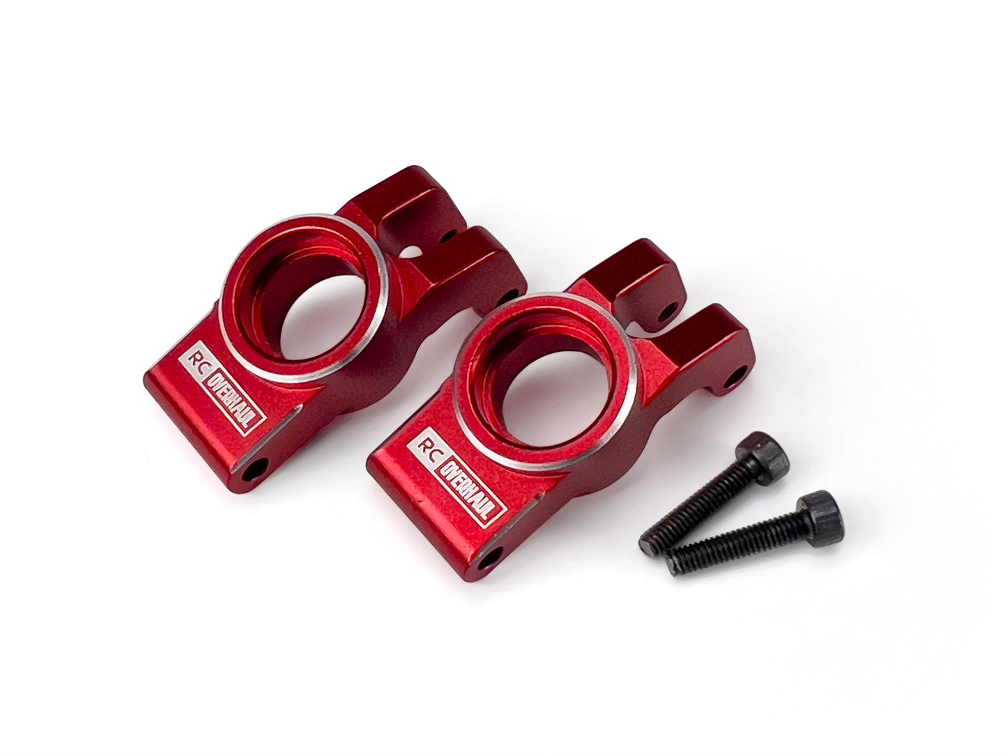 Rear Hubs, Red Aluminum, 1/18 Grom