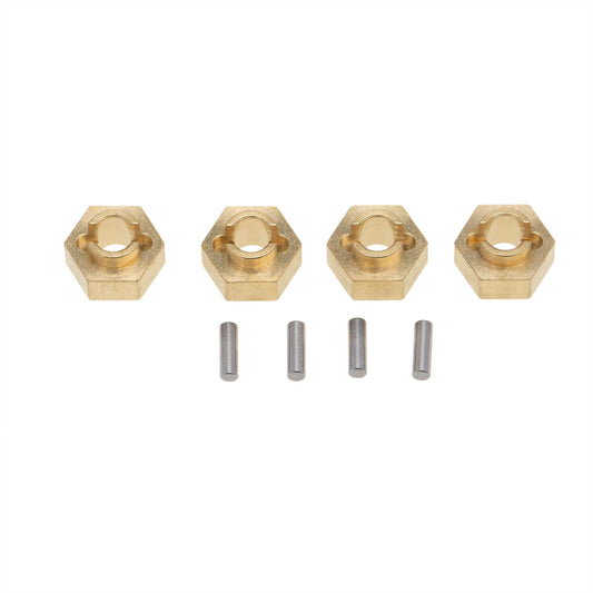 Wheel Hex Adapter 4pcs Brass (AX/SCX24)