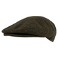 Wool Blend Flat Cap Dark Olive