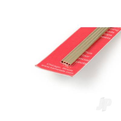K&S 2mm Brass Round Tube, .45mm Wall (300mm) (4 pcs)