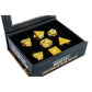 D&D Dragon Scale Metal Dice Set: Gold