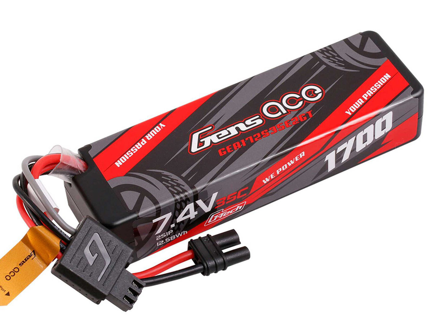 G-Tech 2S 7.4V 1700mAh 35C Hard Case with EC2 (GROM)