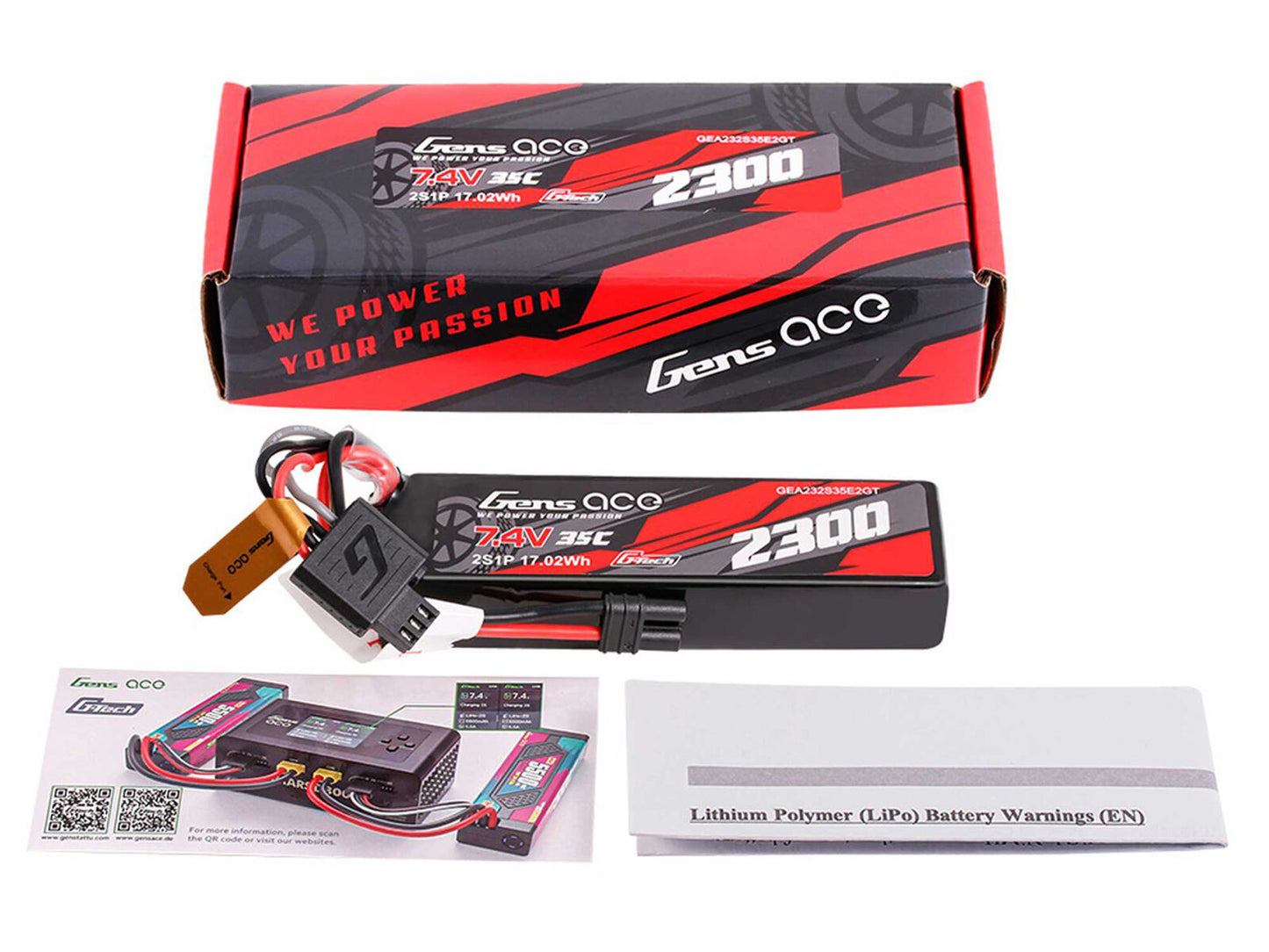 G-Tech 2S 7.4V 2300mAh 35C Hard Case with EC2 (GROM)