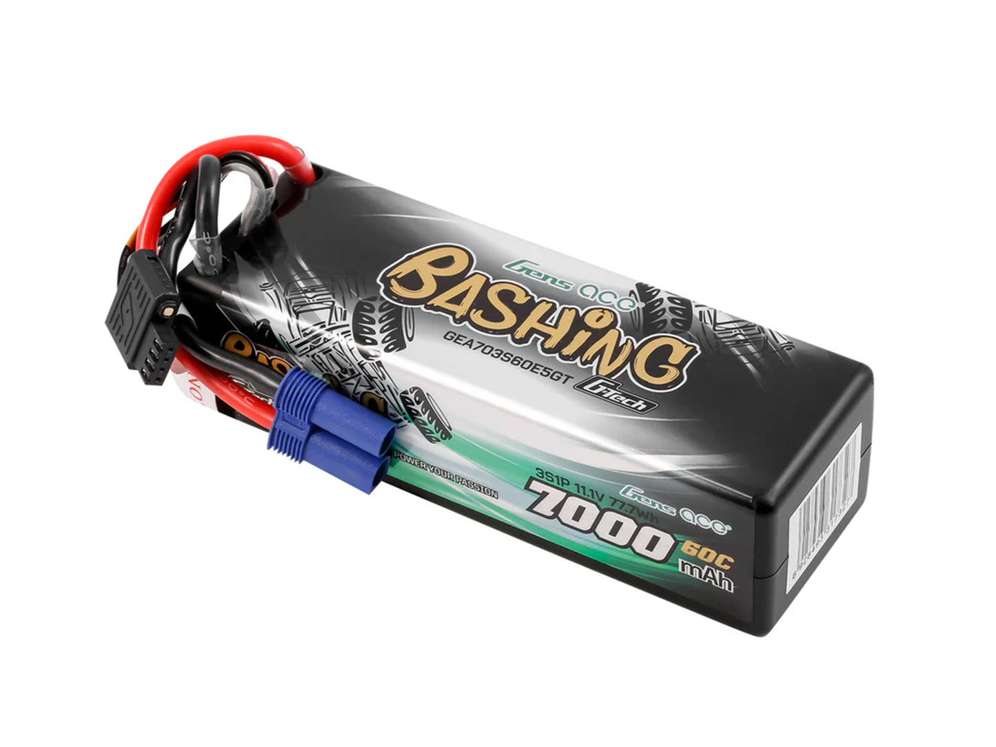 Li-Po Car G-Tech 3S 11.1V 7000mAh 60C Bashing with EC5