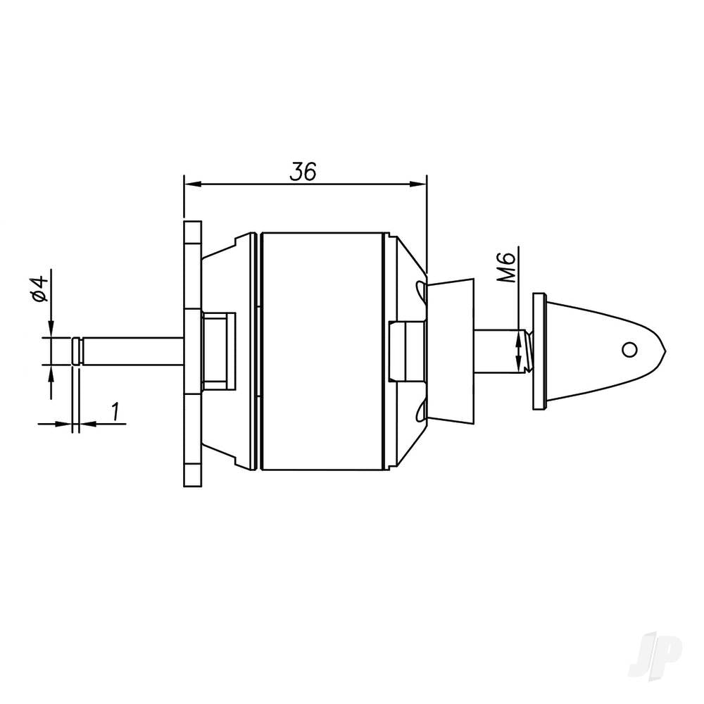 Brushless Motor 3536 1500KV (2-4S) (E2K Race)