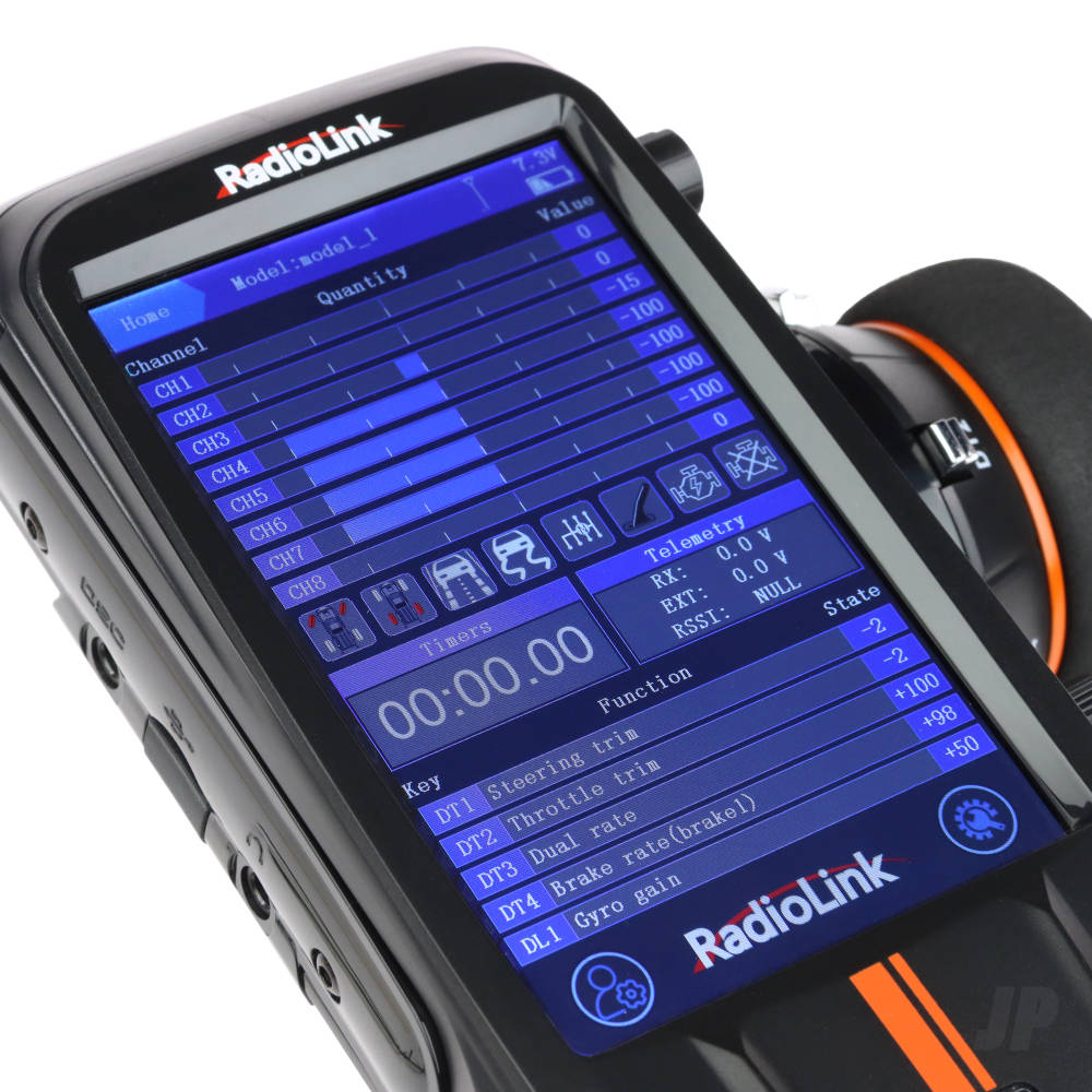 Radiolink RC8X 2.4GHz 8-Channel Tx with LCD Touch Screen 1x R8FG (gyro Rx) 1x R4FGM (gyro Rx)