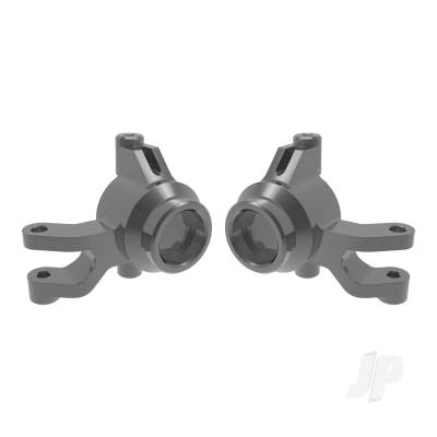 Steering blocks, 6061-T6 aluminium (Grey-anodised) (left & right)