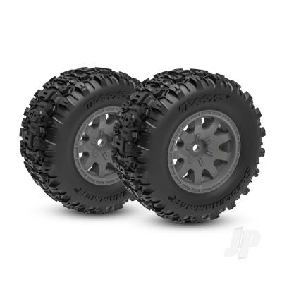 Tyres & Wheels, Assembled Charcoal Grey wheels(front) (2)
