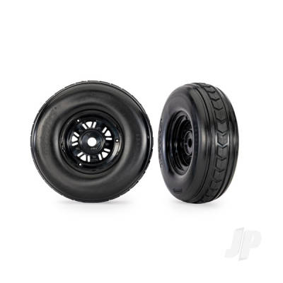 Wheels & Tyres, assembled, glued (Pro Scale Sand Car black wheels)