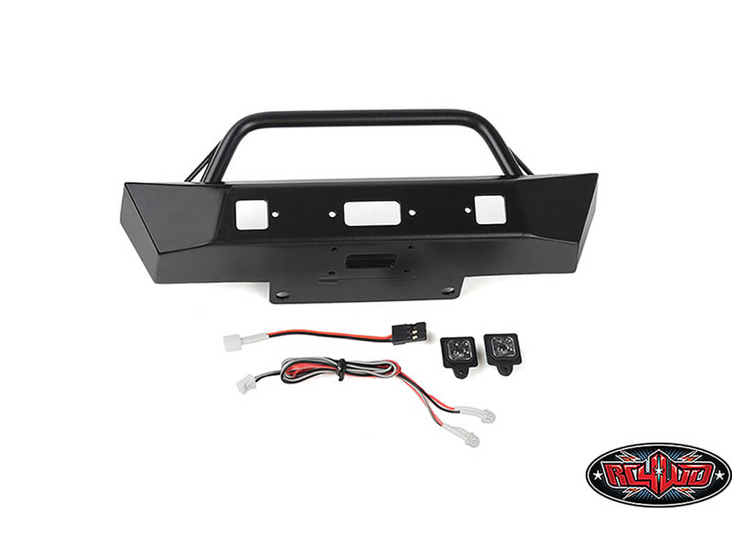 RC4WD Eon Metal Front Stinger Bumper W/LED - SCX6 Jeep Wrangler