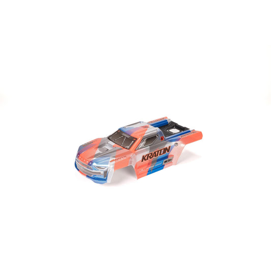 KRATON 6S BLX V6 Painted Body with Decals, Blue/Orange