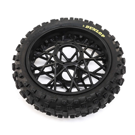 Dunlop MX53 Rear Tire Mounted, Black: Promoto MX