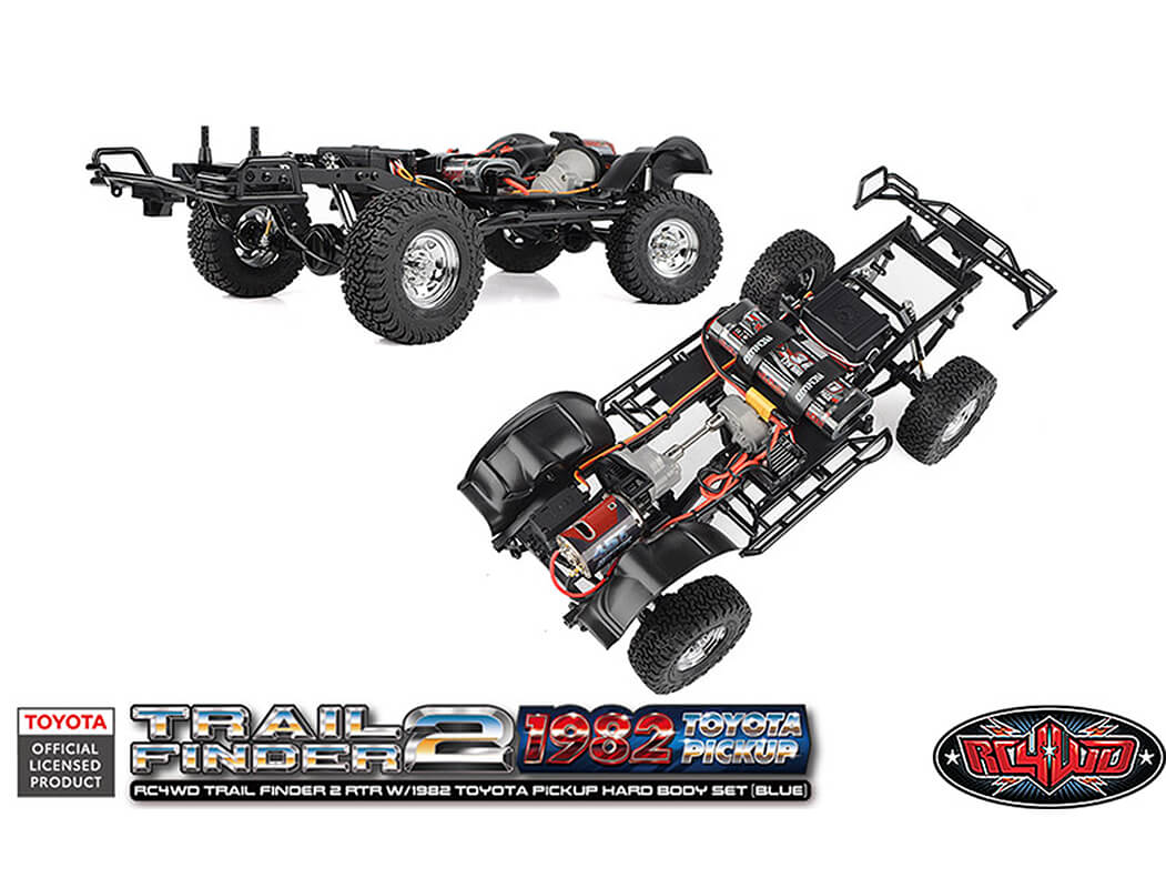 RC4WD Trail Finder 2 W/1982 Toyota Pickup Hard Body Blue