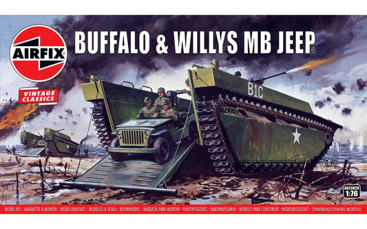 Airfix Buffalo Amphibian LVT & Willys MB Jeep 1:76