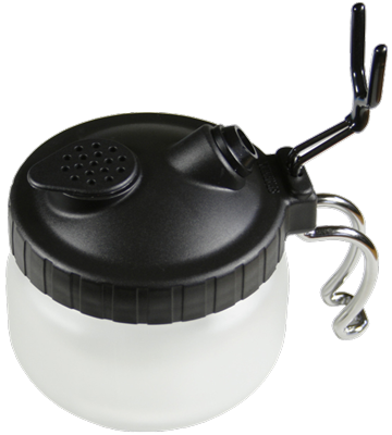 Sparmax Spray Out Cleaning Pot with Airbrush Hanger