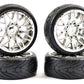 1/10 Street/Tread Tyre Star Spoke Chrome Wheel (4)