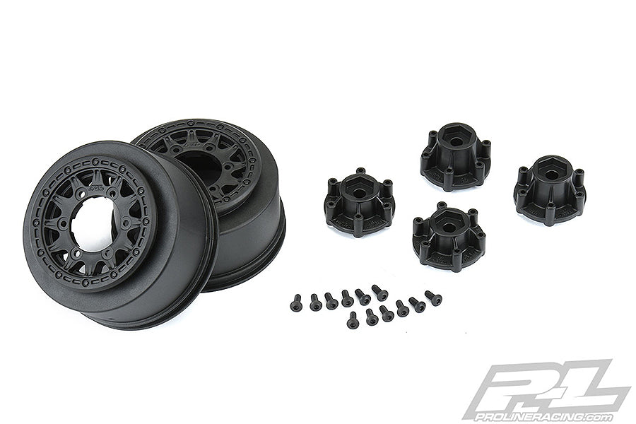 Proline Raid 2.2/3.0 Black SC 6x30 Removable Hex Wheel Slash
