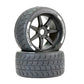 Fastrax Supaforza Rear 45° Tyres/BLK 17mm (2)