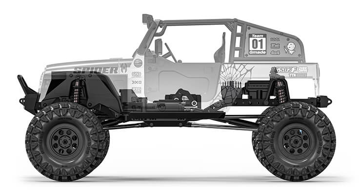 Gmade 1/10 GS02F Spider Portal TS Assembly Kit