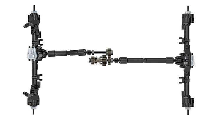 Gmade 1/10 GS02F Spider Portal TS Assembly Kit