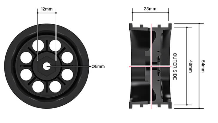Gmade 1/10 GS02F Spider Portal TS Assembly Kit