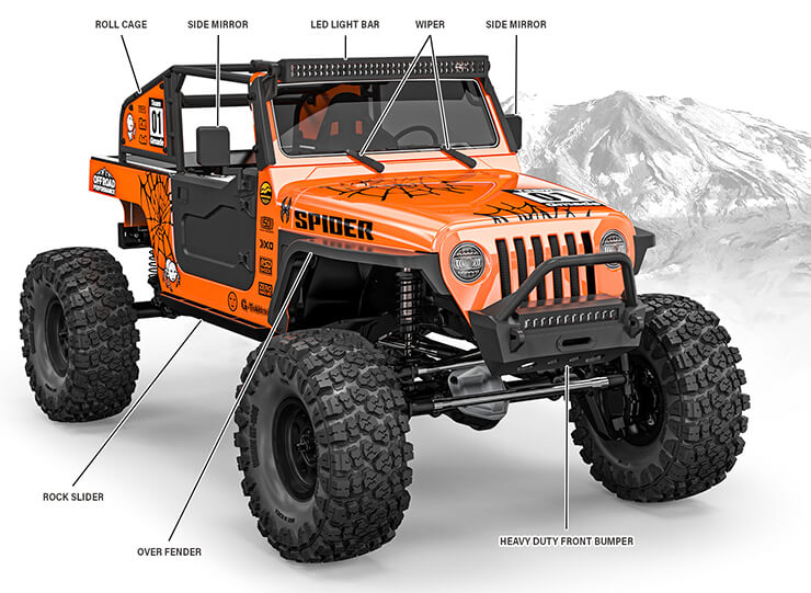 Gmade 1/10 GS02F Spider Portal TS Assembly Kit