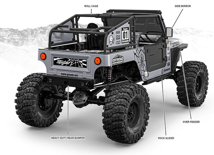 Gmade 1/10 GS02F Spider Portal TS Assembly Kit