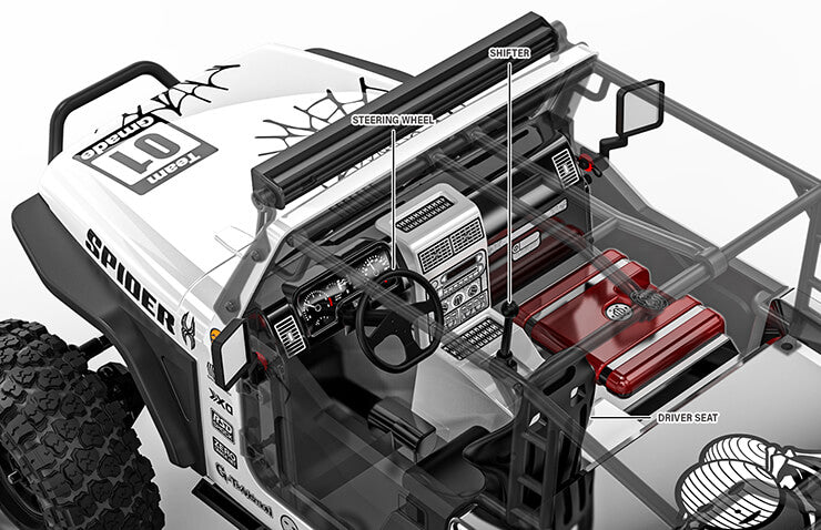 Gmade 1/10 GS02F Spider Portal TS Assembly Kit