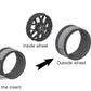 Louise RC 1/10 Drift 2,4,6,8mm Offset 14-Spoke Bronze W/Tyres (Copy)