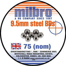 Milbro Bags 9.5mm Slingshot Steel Balls (75)