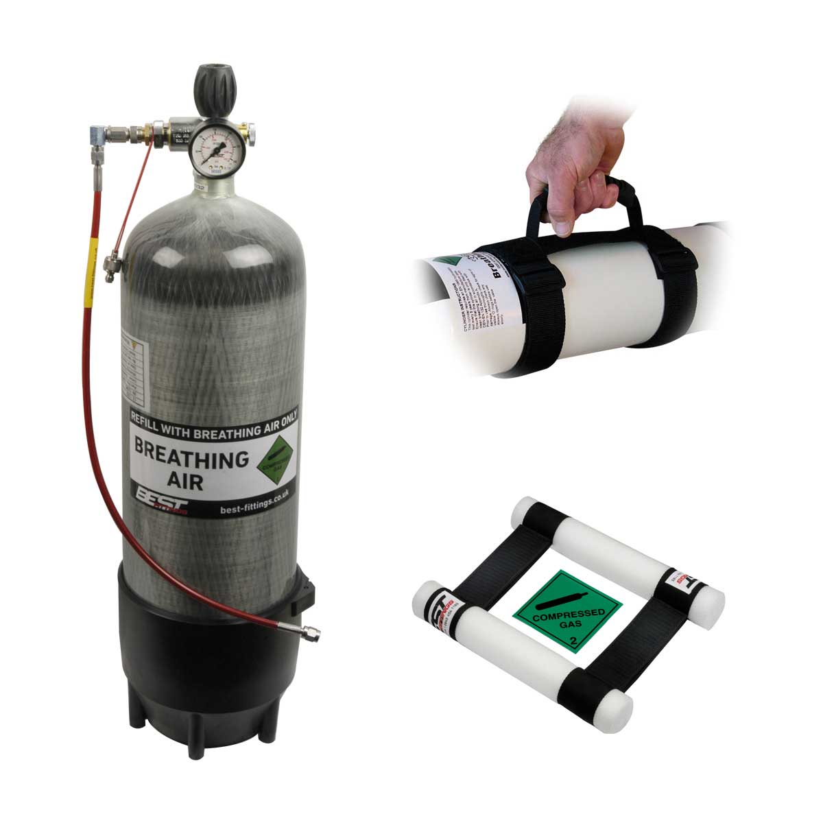 9 Litre Carbon Fibre Cylinder Bling Kit