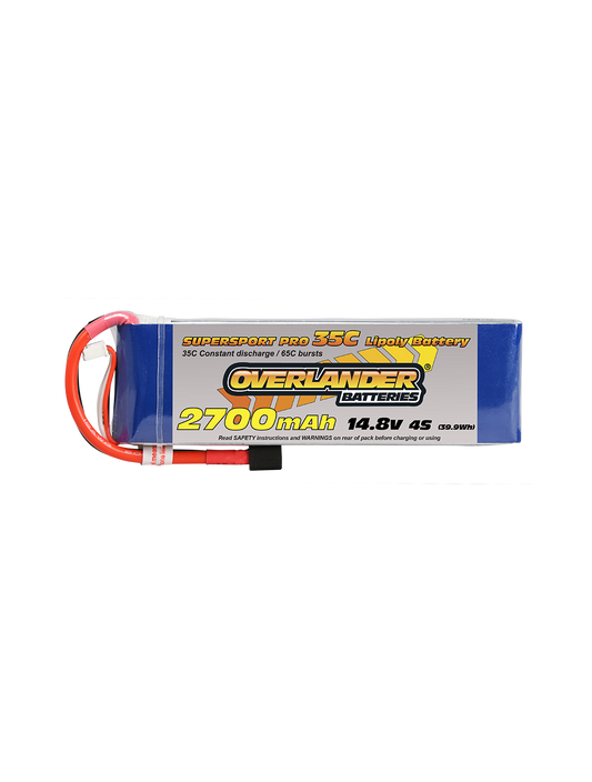 Overlander 2700mah 4s 14.8v 35C Lipo W/ Deans