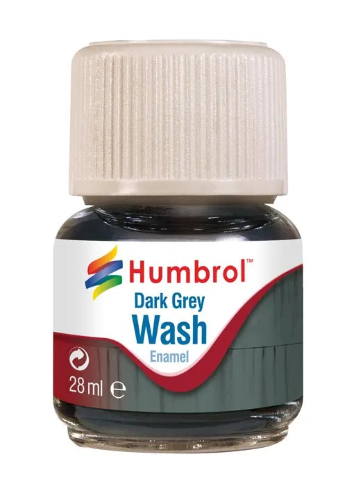 Humbrol Enamel Wash 28ml - Dark Grey
