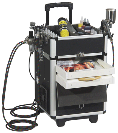 Iwata Modeller Airbrush Kit with Maxx Jet Compressor / Storage Unit