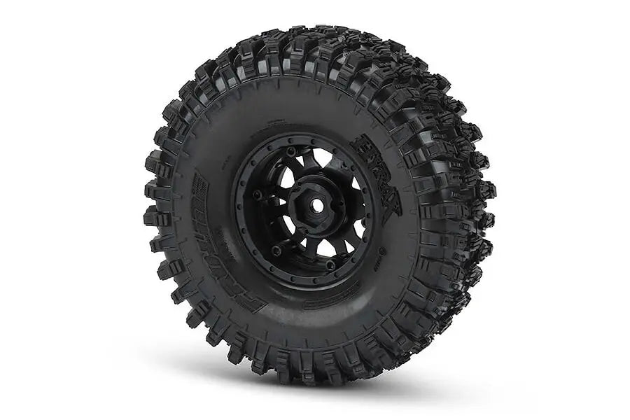 Proline Hyrax 1.9 Predator On Impulse Blk/SLv Beadlock Wheels(2)