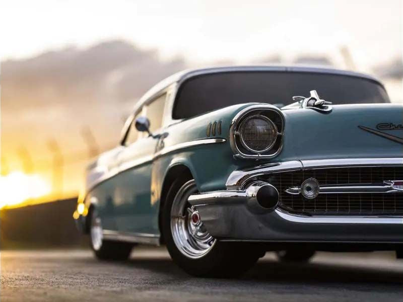 Fazer MK2 (L) Chevy Bel Air Coupe 1957 Turquoise 1:10 Readyset