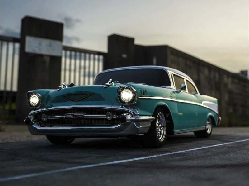 Fazer MK2 (L) Chevy Bel Air Coupe 1957 Turquoise 1:10 Readyset