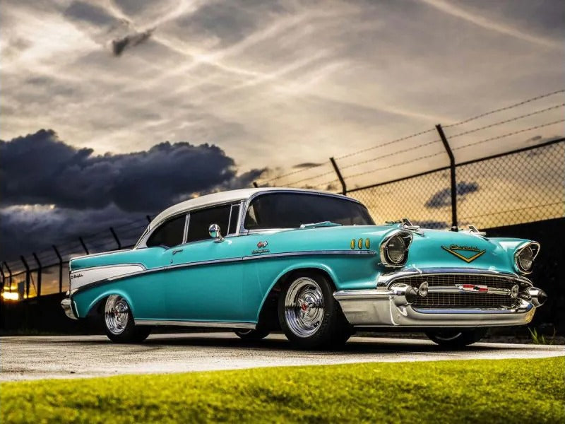 Fazer MK2 (L) Chevy Bel Air Coupe 1957 Turquoise 1:10 Readyset